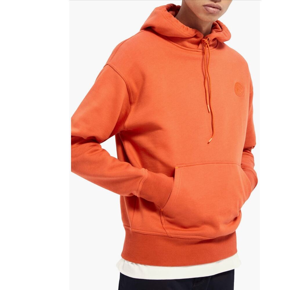 Scotch & Soda Orange Felpa French Terry Hoodie Soft Cotton Blend Size Medium